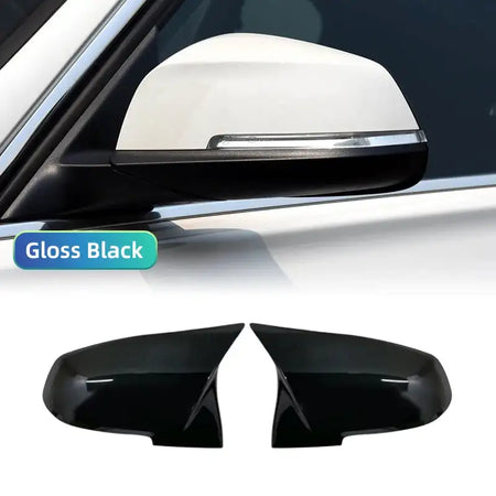 White Mirror Cover Car Side Rearview Mirror Cap Cover Shell For BMW 1 2 3 3GT 4 M2 i3 Series F20 F21 F22 F23 F30 F31 F32 F33 F34 Gloss Black