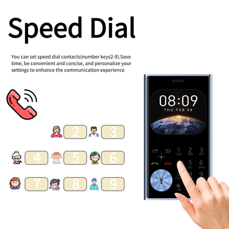 Credit Card Size Mini Phone &ndash; Ultra Thin 2.0 Display