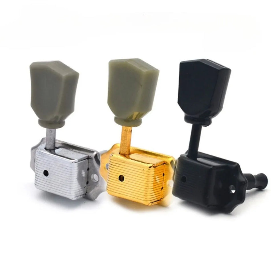 Set Of 6 Guitar Locking Tuners, String Locking, Silver/Gold/Black