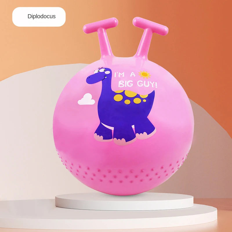 45Cm Hopper Ball &ndash; Inflatable Kids Ride On Toy With Handle light red