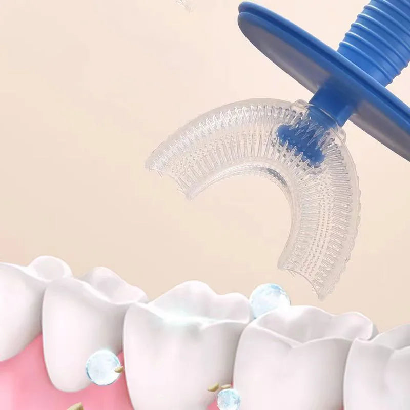 NoEnName_Null U-Shape Silicone Toothbrush for Kids (Ages 3-6)