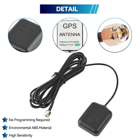 Car GPS Antenna SMA Connector 3 Meter Cable GPS Receiver Auto Aerial Adapter for Car Navigation Camera Player Locating Antenna by InterCyprus Trading Ltd