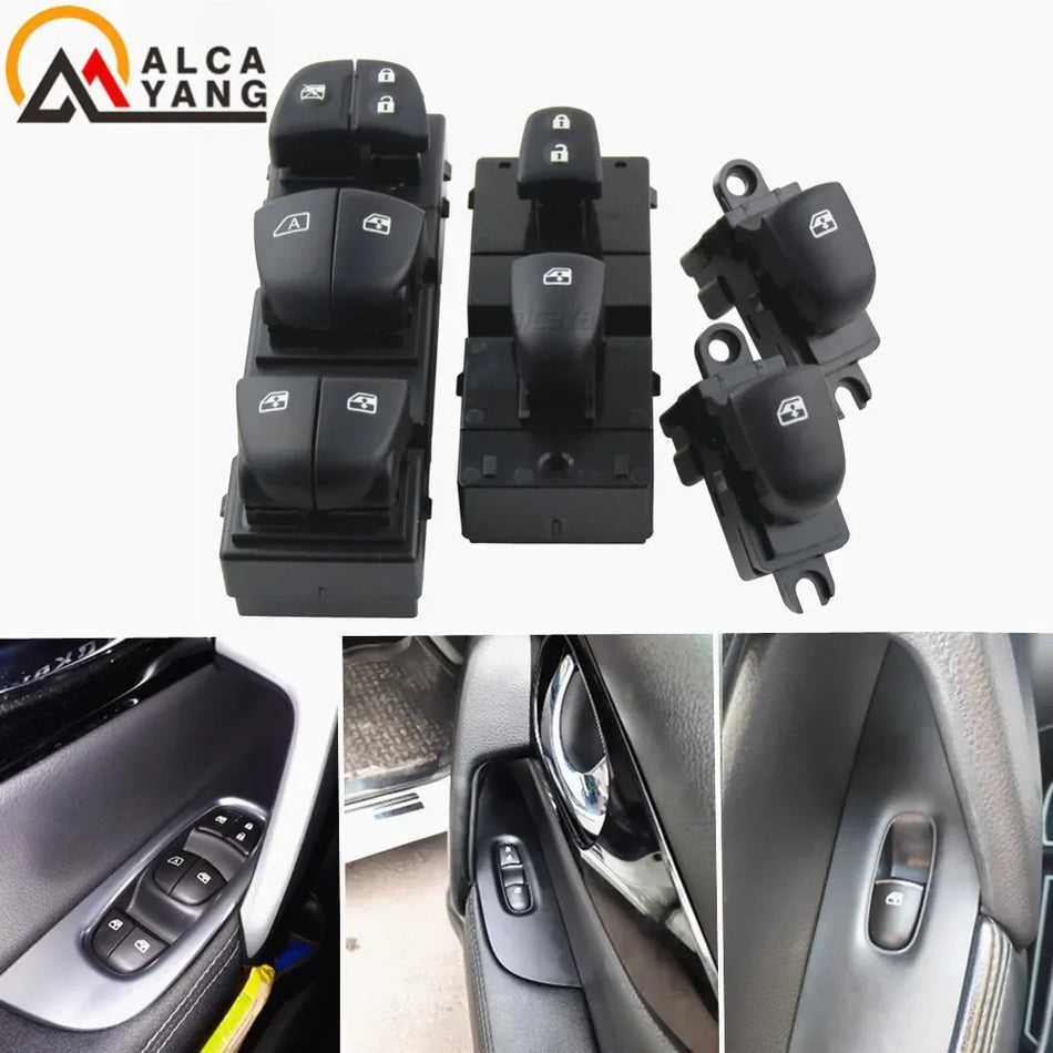 Stikalo za sprednje desno okno z rumeno lučko za Nissan Altima X-Trail Tiida
