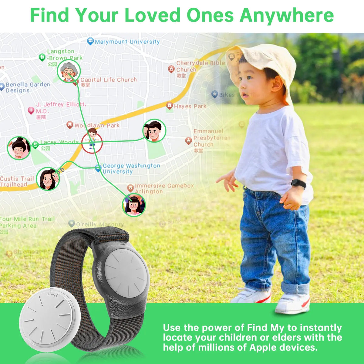 iOS GPS Tracker Watch For Kids &ndash; Find My Compatible