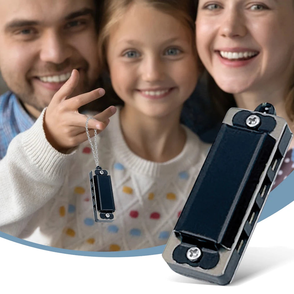 Mini Harmonica Pendant Necklace, 4-Hole, 8-Tone Mouth Organ for Beginners