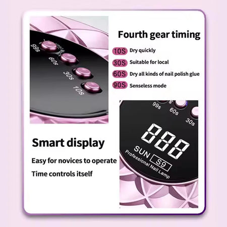 New UV Nail Lamp 268W &ndash; Fast Gel Curing for Home Salon Use