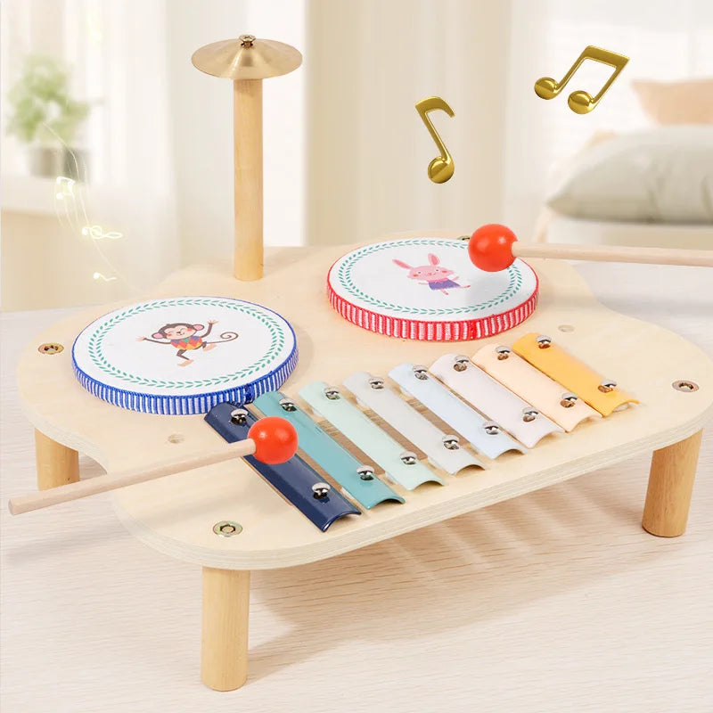 Wooden Xylophone Drum Aeolian Bells Set &ndash; Educational Toy E