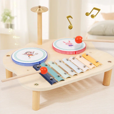 Wooden Xylophone Drum Aeolian Bells Set &ndash; Educational Toy E