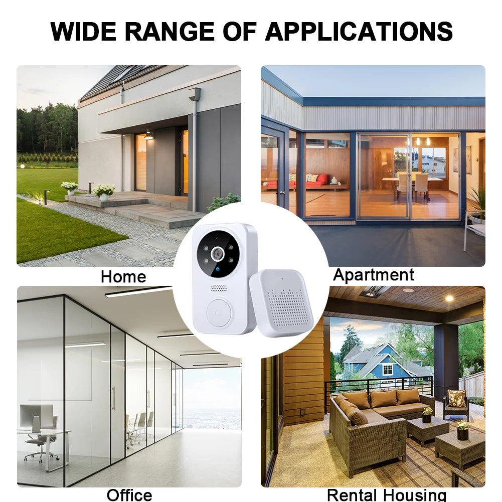 WiFi Smart Audio Doorbell Camera - 2-Way Audio Night Vision
