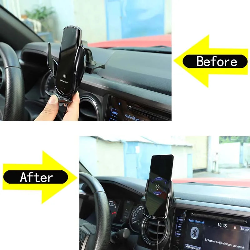 Hliníkový černý držák telefonu pro Toyota Tacoma GPS 2016-2022