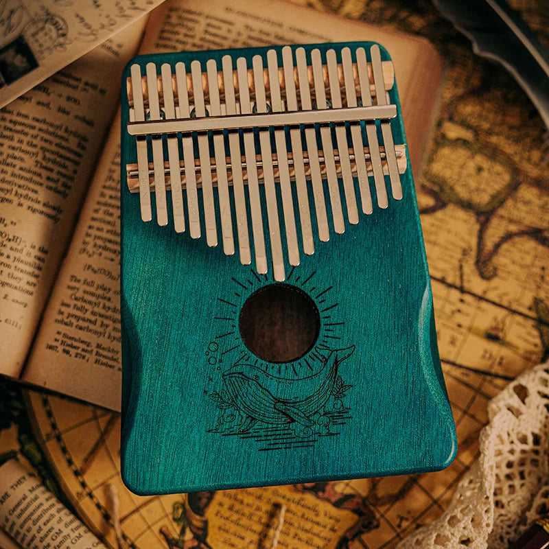 Pianină cu degete Kalimba cu 17 clape, corp din mahon