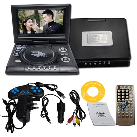 Portable 7.8 Inch DVD Player with FM Radio &amp; Game Function - EU Plug EU