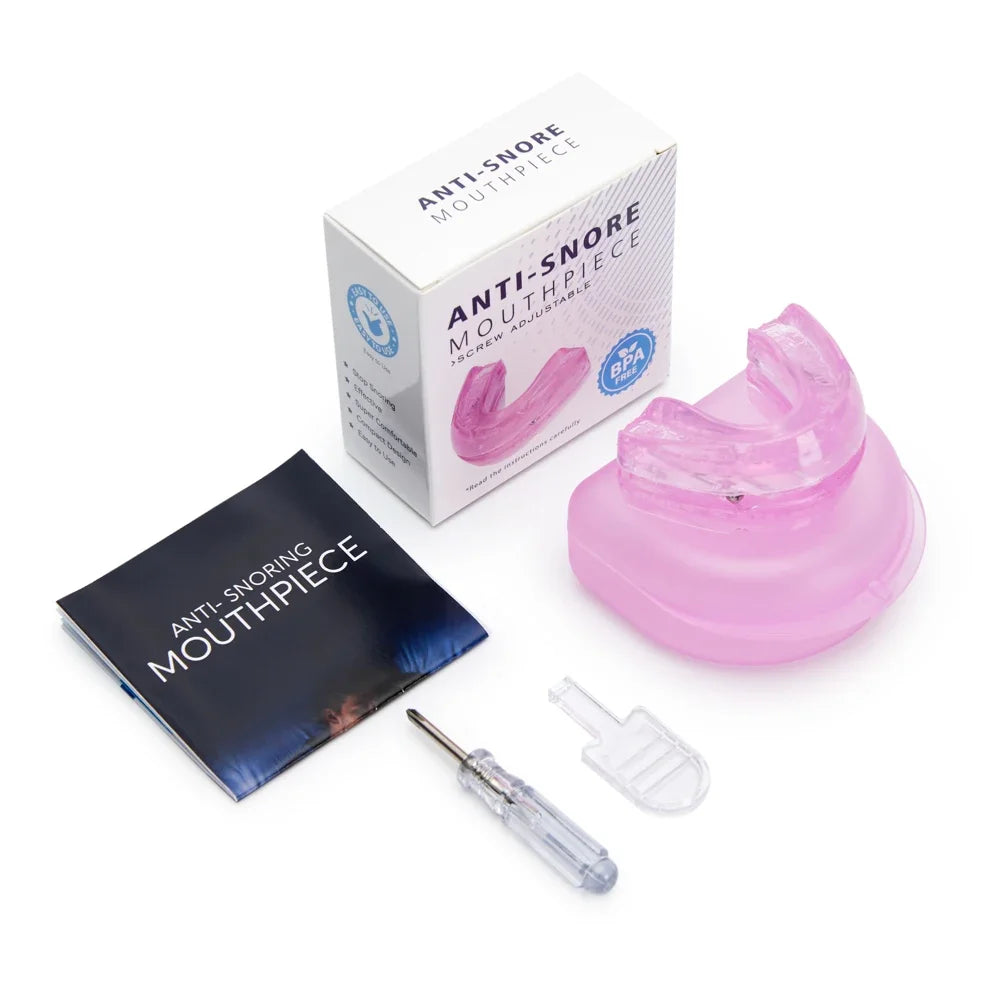 Anti Snoring Bruxism Mouth Guard - Adjustable Sleep Aid pink