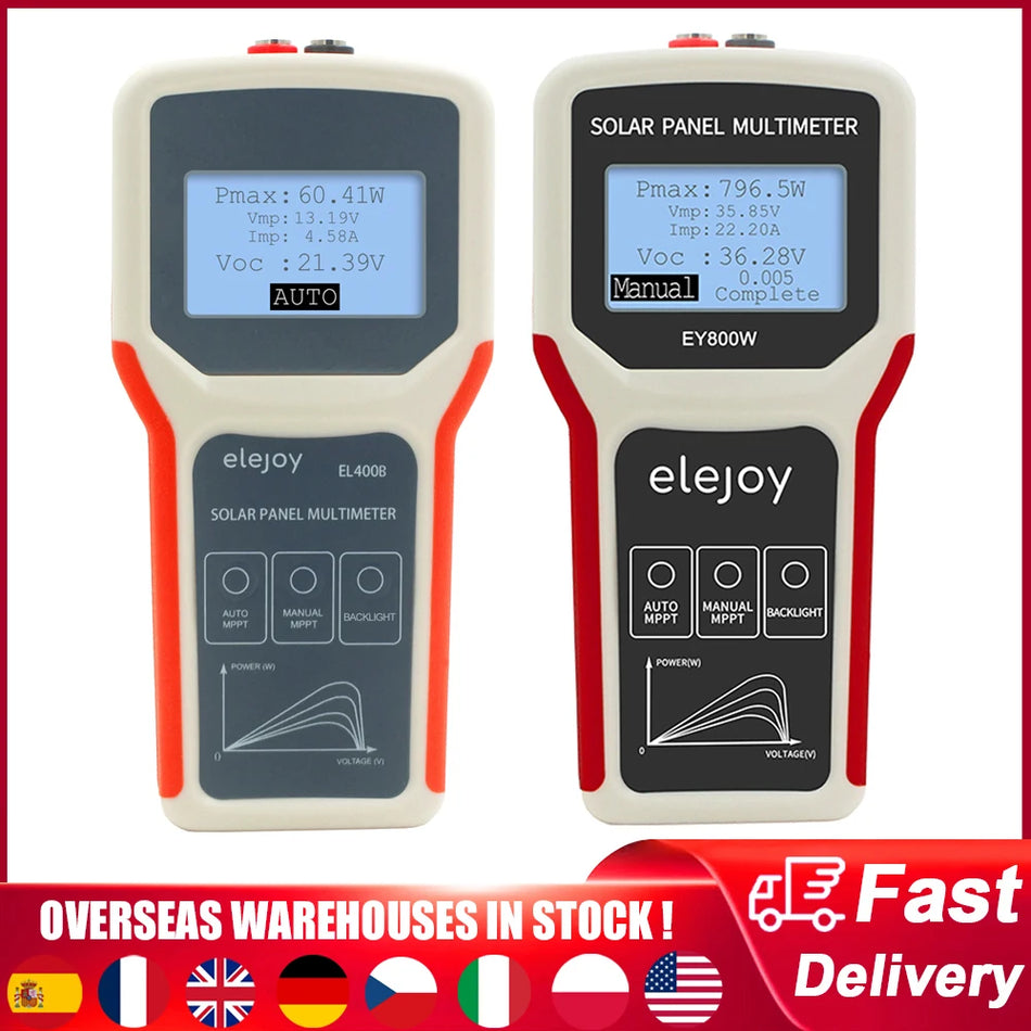 400W 800W Saules paneļa jaudas padeve Multimetrs MPPT testētājs