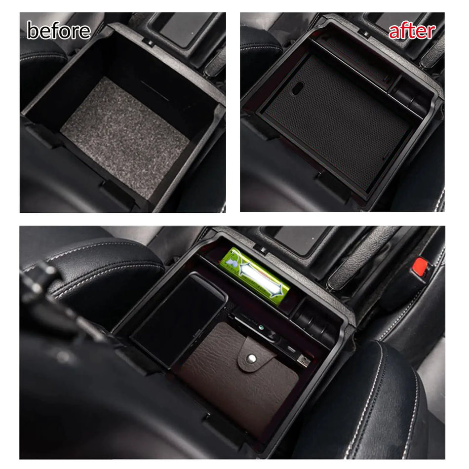 Central Armrest Storage Box Center Console Organizer Tray Pallet Holder For Toyota Hilux 2015 2016 2017 2018 2019 2020 - 2024 by InterCyprus Trading Ltd