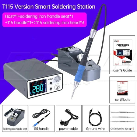 AIXUN T3A T3B Intelligent Soldering Station &ndash; Smart Rework T3B T115 Set 110V