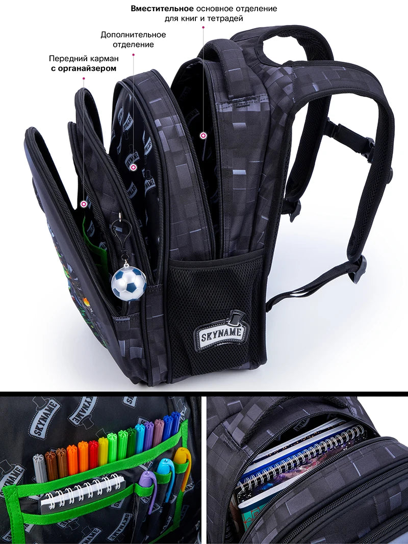 SkyNameCN Space School Backpack - Waterproof Nylon Durable