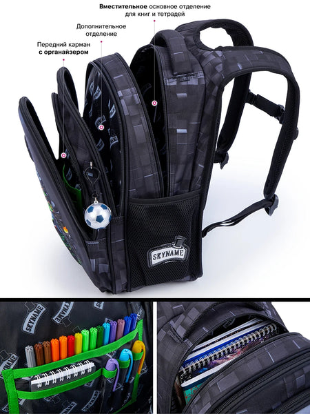 SkyNameCN Space School Backpack - Waterproof Nylon Durable