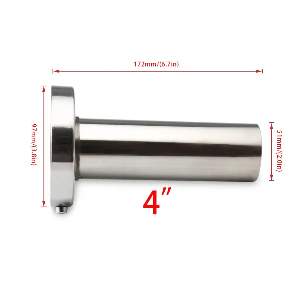 Universal 3.5' /4'' / 4.5'' Round Steel Removable Stainless Steel Car Exhaust Muffler by InterCyprus Trading Ltd