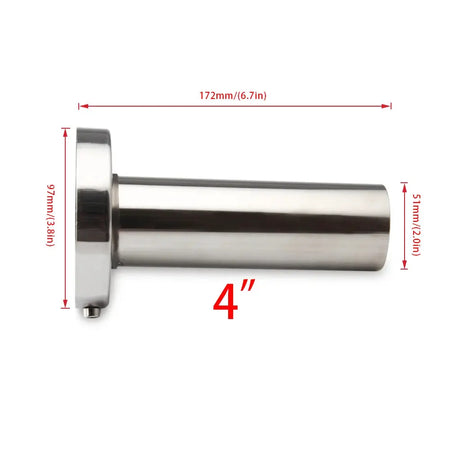 Universal 3.5' /4'' / 4.5'' Round Steel Removable Stainless Steel Car Exhaust Muffler by InterCyprus Trading Ltd