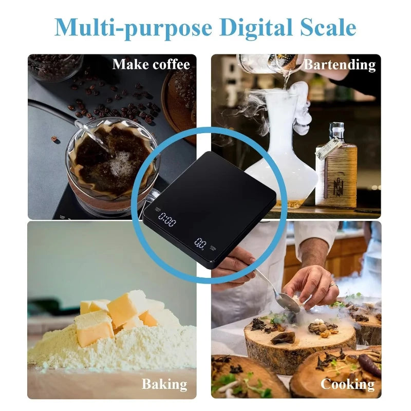 Digital Espresso Coffee Scale With Timer &ndash; 0.1g Increments