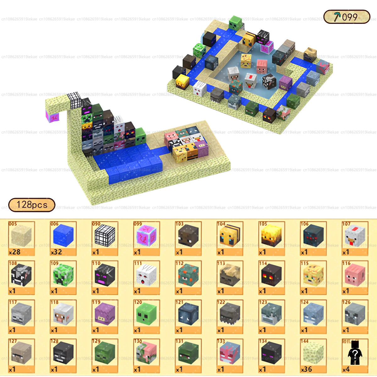 Mine World Magnet Cube Set &ndash; Educational STEM Toy Ages 3+ T099-128PCS