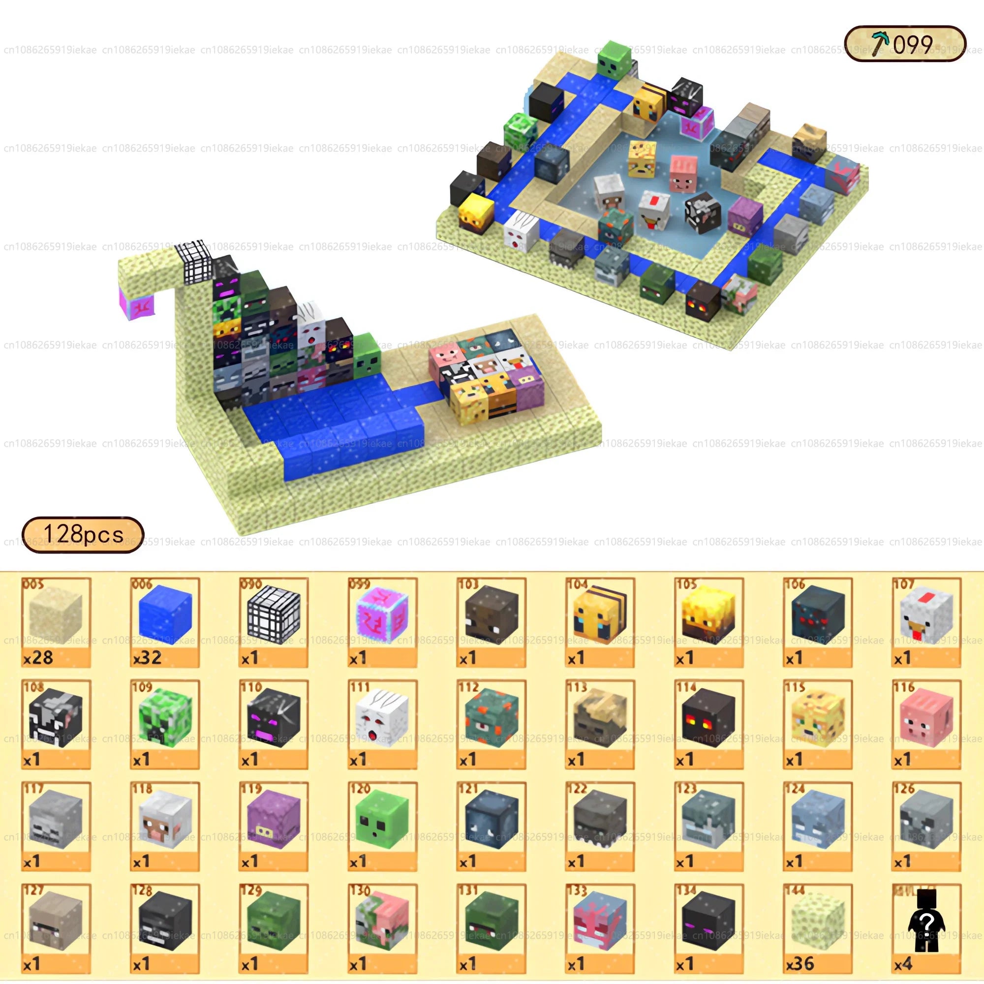 Mine World Magnet Cube Set &ndash; Educational STEM Toy Ages 3+ T099-128PCS