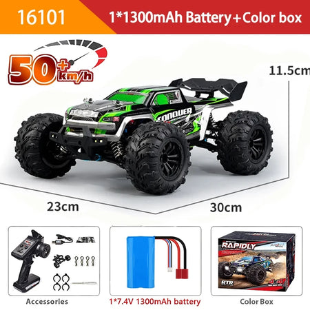 4WD RC Car 1:16 High Speed Off Road Truck &ndash; Ultra Brushless 16101 Green
