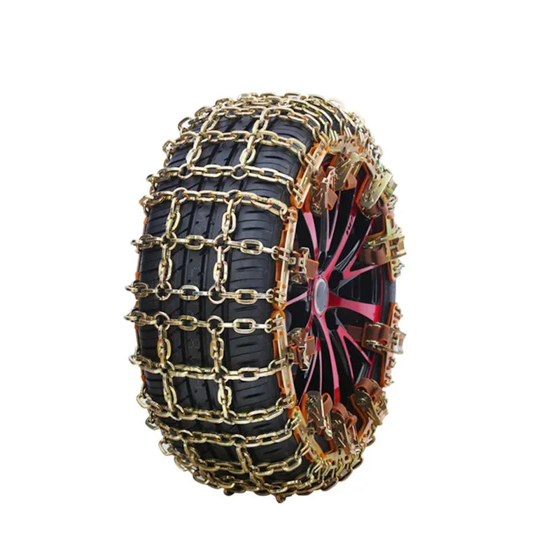 1Pc Metal Snow Chains for Wheel Tires &ndash; Security Traction Gold 1pc