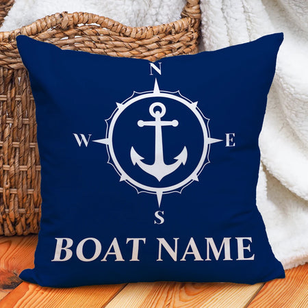 Personalised Nautical Anchor Pillow Covers for Home and Yacht Decor LK240728000073 / 35X35CM