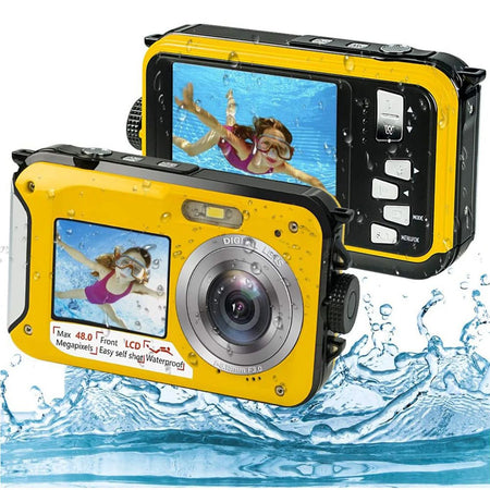 Lightweight Underwater Camera &ndash; 48MP Dual Screen HD for Snorkeling and Travel