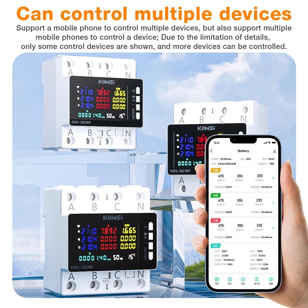 KWS-306 Three-Phase Meter &ndash; Digital Watt-Hour Display