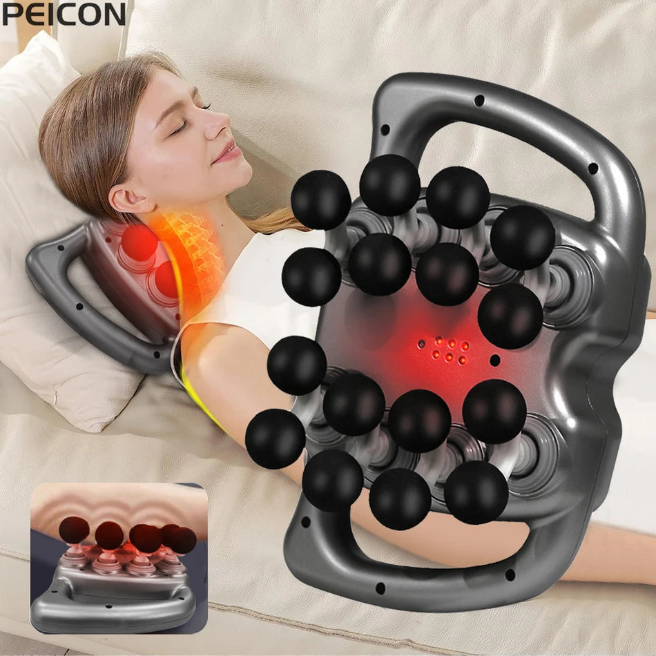 Fascia Massage Gun High Frequency Body Massager With 16 Heads