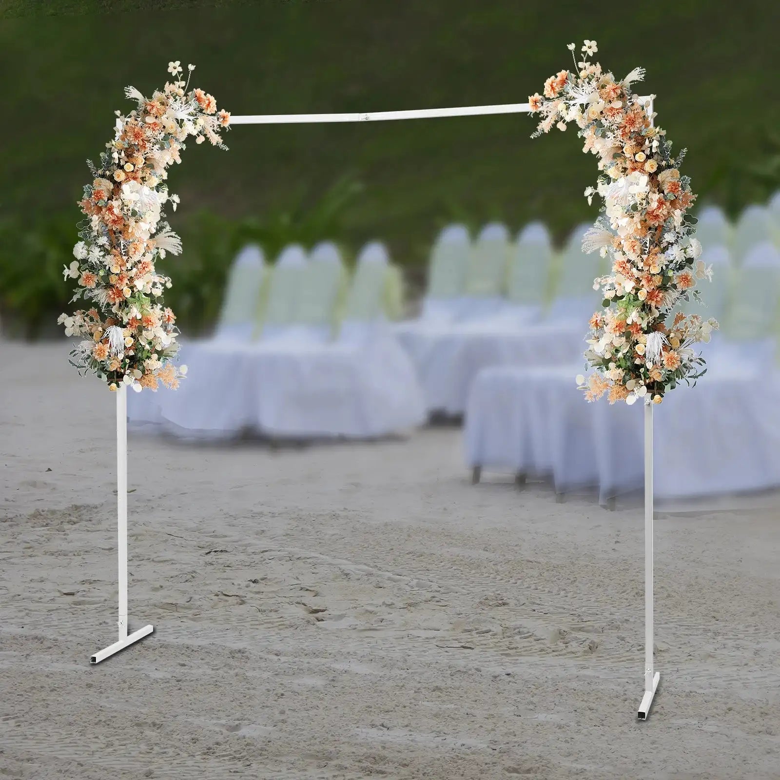 2.4 2 1.5m Gold White Metal Wedding Stand &ndash; Adjustable