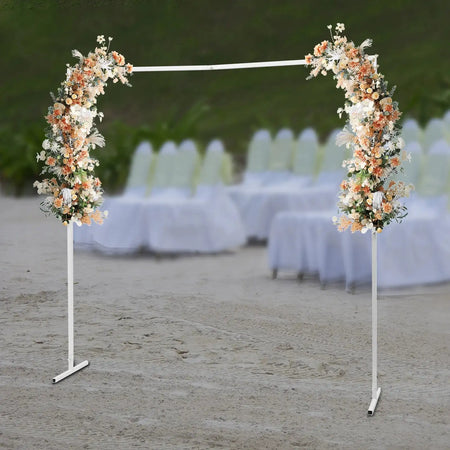 2.4 2 1.5m Gold White Metal Wedding Stand &ndash; Adjustable