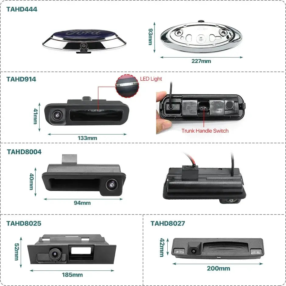 Dynamic Trajectory AHD Trunk Handle Camera For Ford Focus MK2 MK3 Mondeo Ranger Explorer C-Max Kuga Fiesta Fusion Backup Cam by InterCyprus Trading Ltd