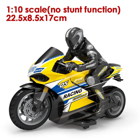 Upriser Ducati Panigale V4 S RC Motorcycle - High Speed Remote Control Stunt Bike YELLOW Small Scale