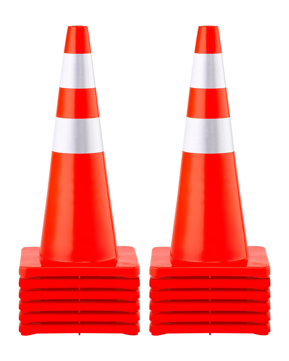 SucceBuy Safety Cones 18-36 Inches &ndash; Heavy-Duty Base System