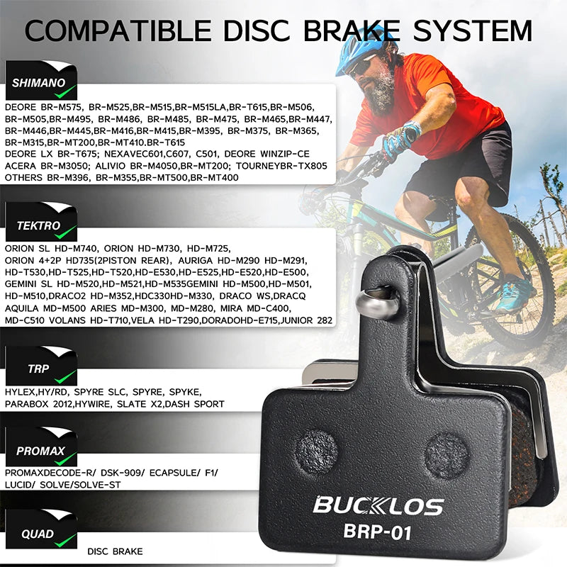 Bucklos BRP-01 &ndash; Semimetallic Brake Pads Shimano B01S B05S