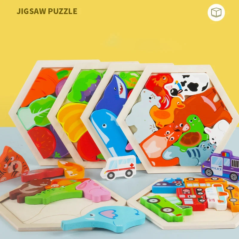 Wooden 3D Jigsaw Puzzle Baby Toy &ndash; Educational Development