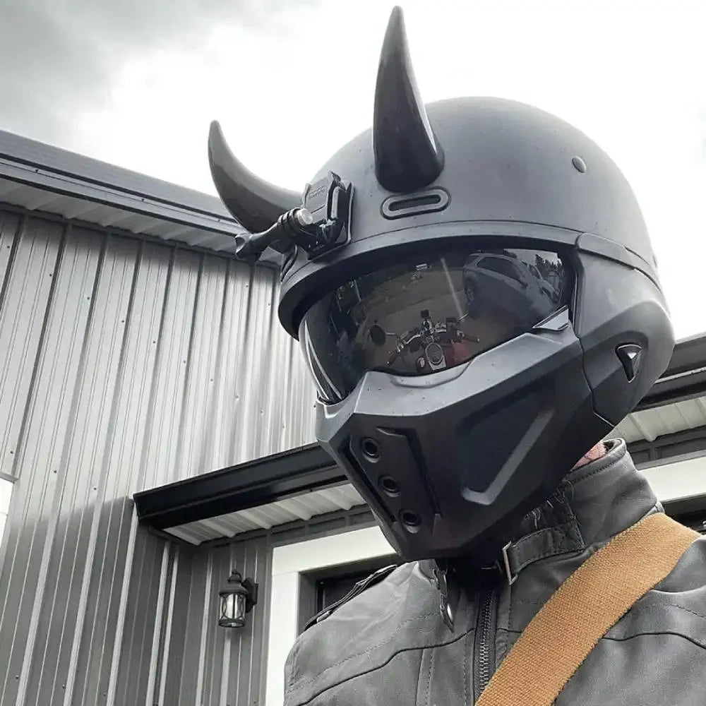 Large Devil Horns for Helmet &ndash; Magnetic and Interchangeable Flair for Motorcycle and Bike Helmets