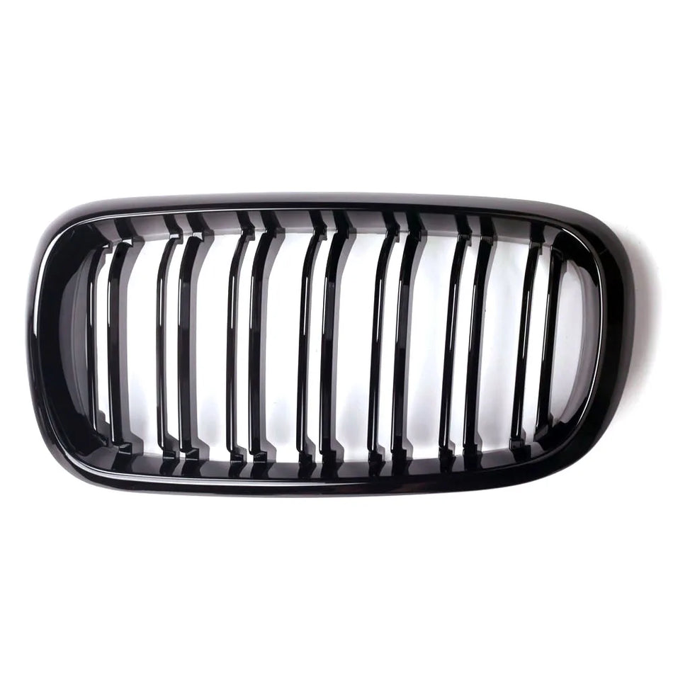 Grelha Frontal para BMW X5 X6 F15/F16 2014-2017, Preto Brilhante Substituição de Dupla Fenda