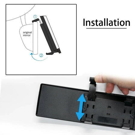 Universal Car Rear Mirror Wide-angle Rearview Mirror Auto Wide Convex Curve Interior Clip On Rear View Mirror 300mm 270mm by InterCyprus Trading Ltd