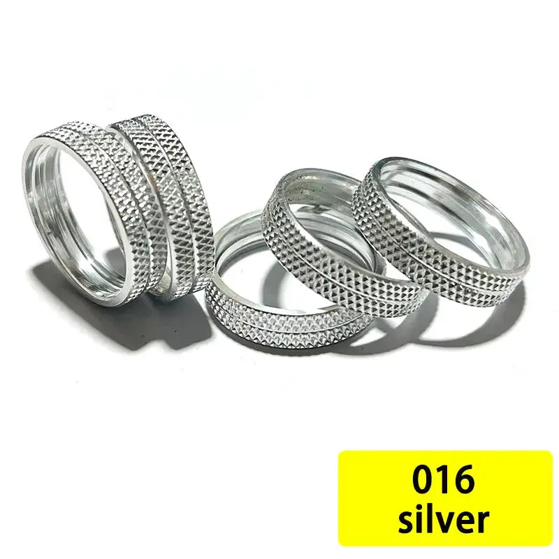TN81 Reel Seat Ring DIY Repair Aluminum trim ring 5pcs Nut Trim Ring Fishing Rod Winding Check Component Rod Building Accessory 016 silver