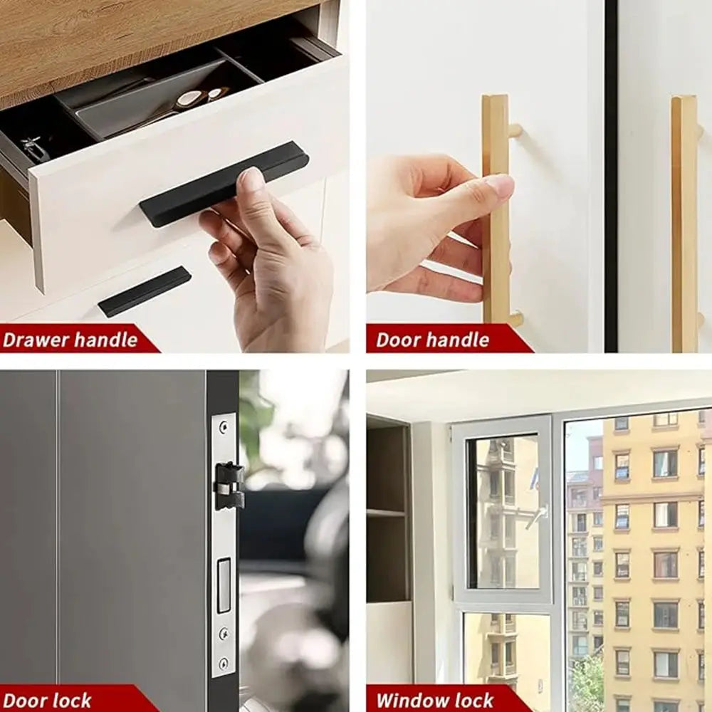Cabinet Hardware Jig, Adjustable Drill Guide for Accurate Installation of Door and Drawer Front Handles and Knobs Punch Locator by InterCyprus Trading Ltd