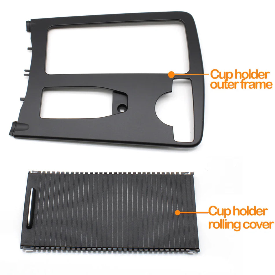 Armrest Cup Holder Outer Frame Cover PC-ABS for Mercedes-Benz W204 C Class