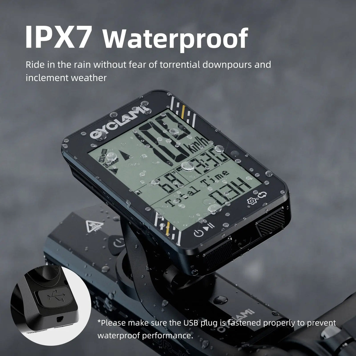 CYCLAMI BKV-310 &ndash; IPX7 Waterproof GPS Bicycle Computer