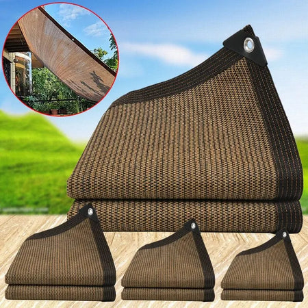Coffee Brown HDPE UV-Resistant Sun Shade Sail for Outdoor Spaces 2*3M / Brown