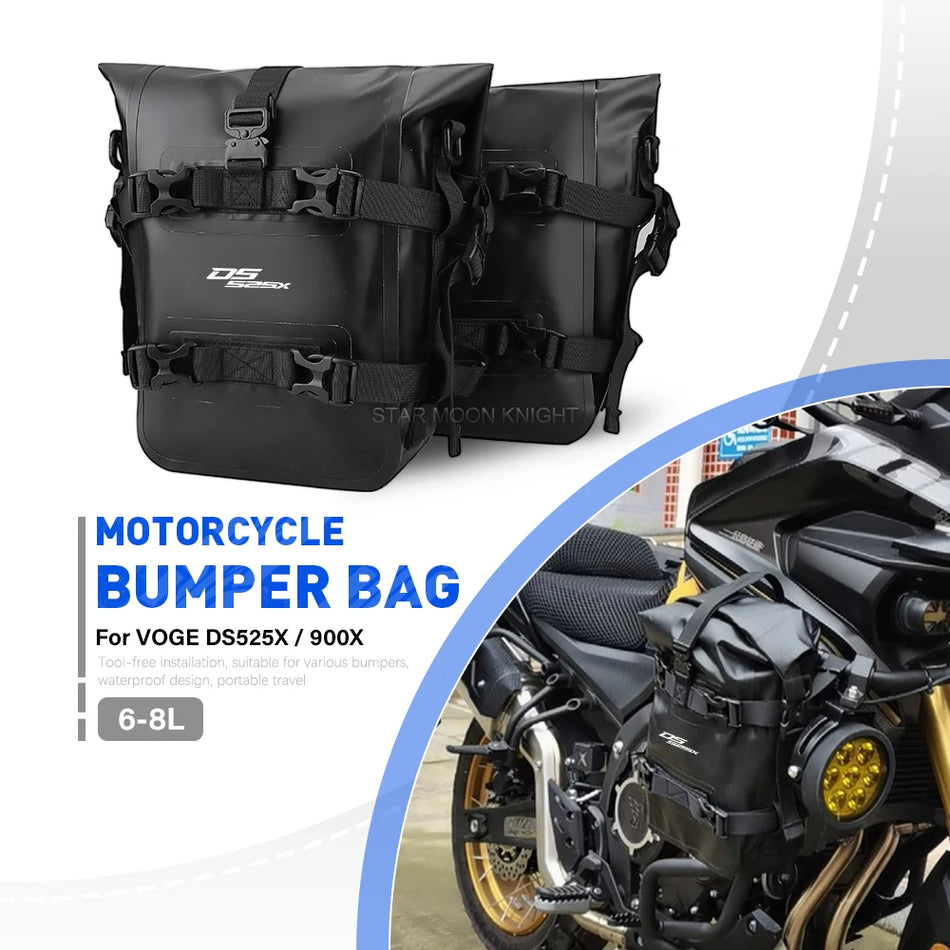 VOGE DS525X DSX900 Motosiklet Şasi Koruma Çubukları Çanta Su Geçirmez TPU Alet Çantaları Evrensel Uyum İçin
