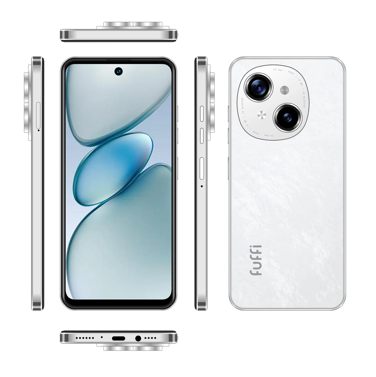 FUFFI 6.56 Inch Smartphone &ndash; Quad Core Performance Plus WHITE / Official Standard